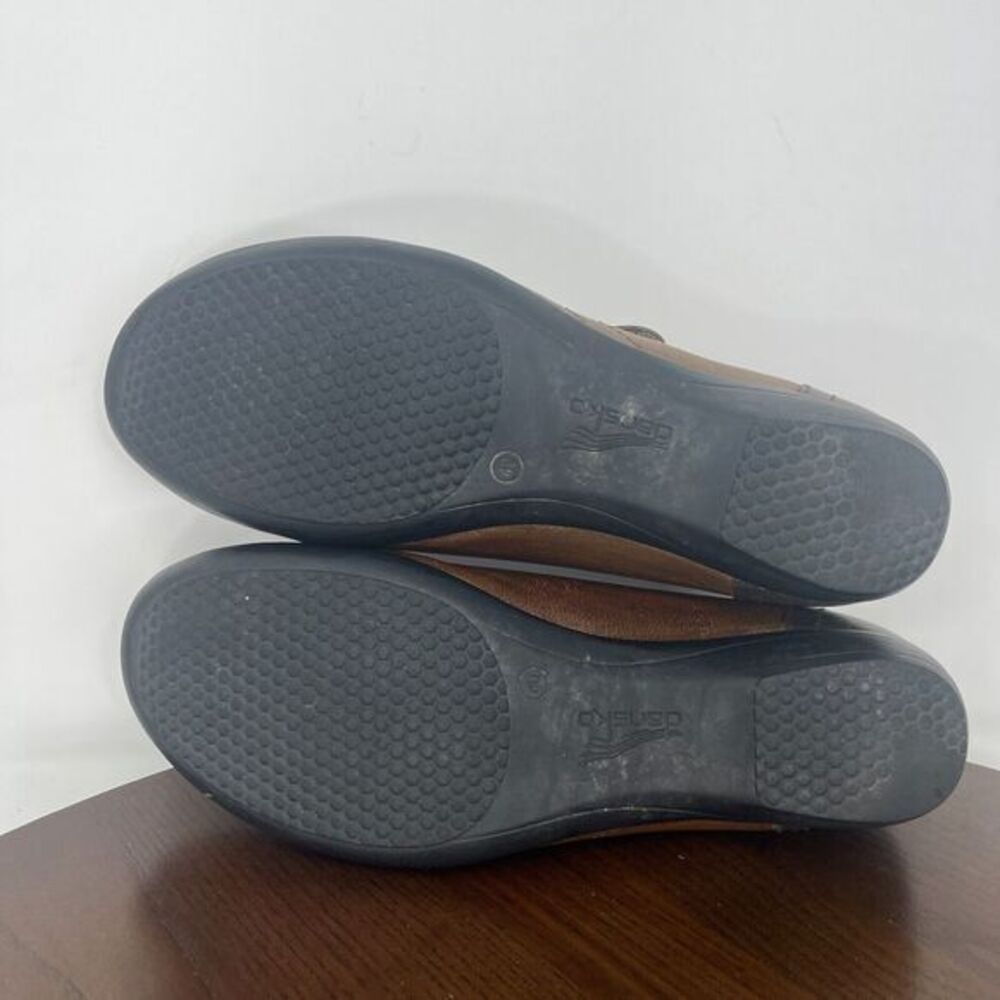 Dansko Franny Shoes Women's 40 / 9.5 Brown Leather Round Toe Slip On 5500160200 - Picture 8 of 16